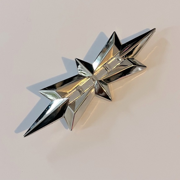 Thierry Mugler Jewelry - Vintage Designer Thierry Mugler Diamanté Angel Star Brooch Baguette Cut